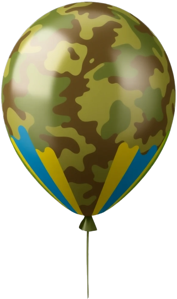 Camo Rainbow Balloon