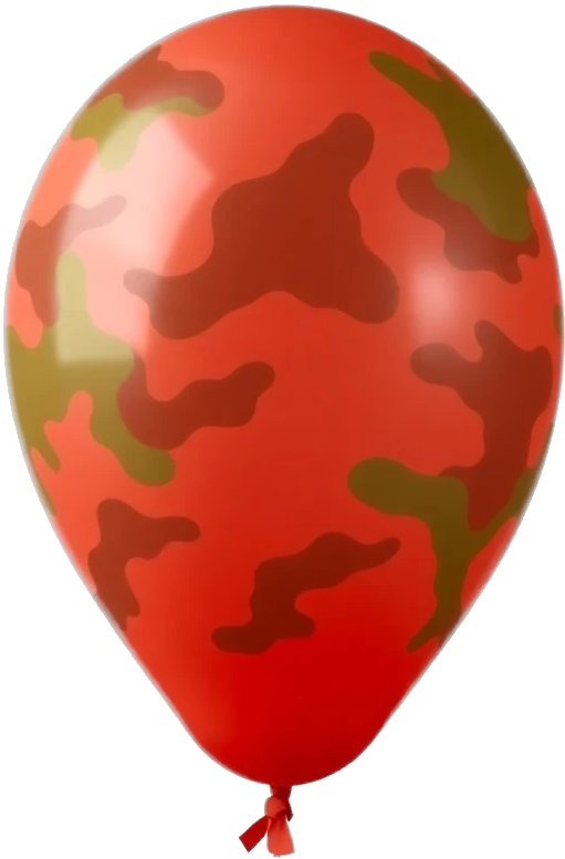 Camo Red Balloon